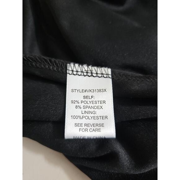 Adrienne Vittadini~Woman Plus Size 1X~ Black/White Floral Lace Lined Boho Blouse - Picture 7 of 14